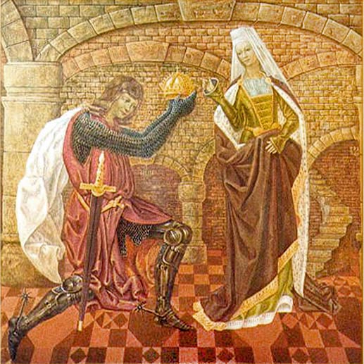 Рыцарь и Прекрасная Дама живопись