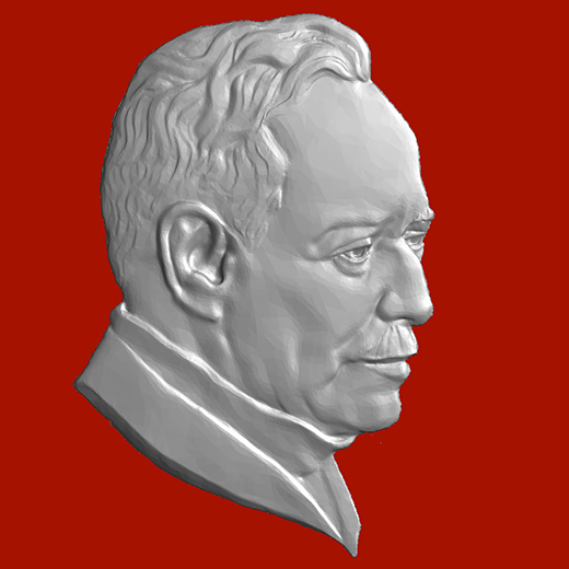 3d модель портрет Шолохова