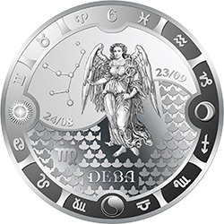 монета дева серебро