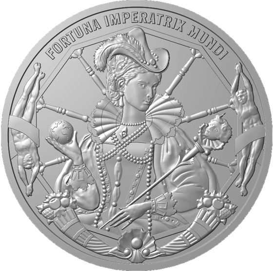 Фортуна Императрица Мира Международный конкурс на лучший дизайн монеты 2017 Финал Япония модель Арткам