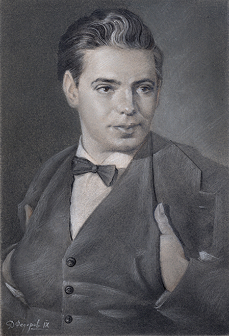 графический портрет Аркадия Райкина рисунок