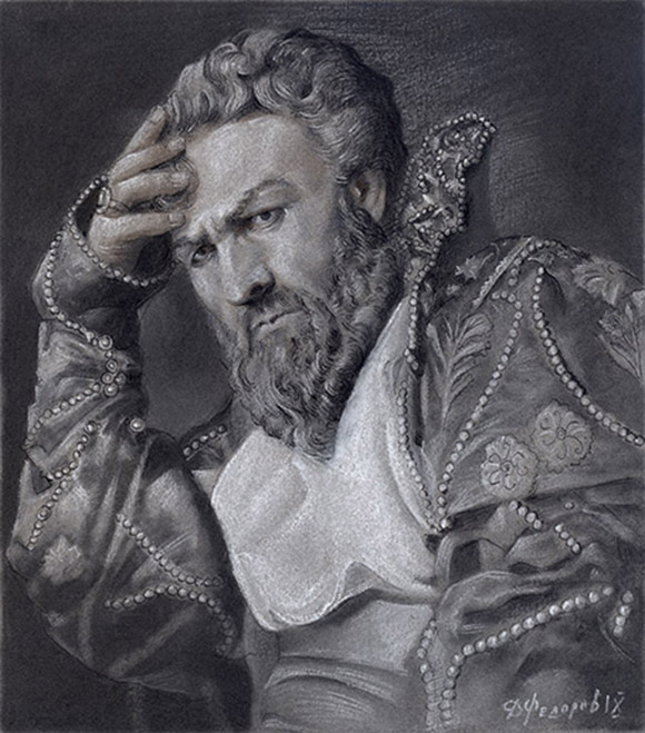 рисунок Федора Шаляпина в роли Грозного