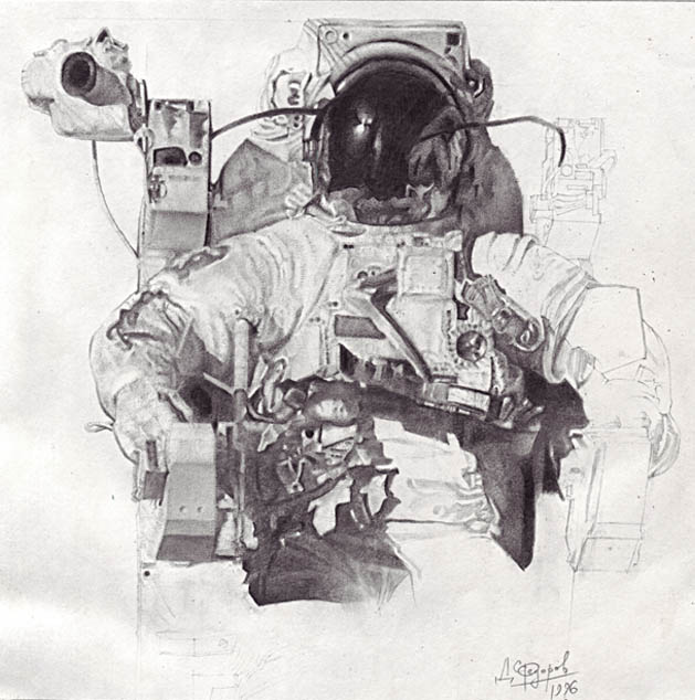 космонавт рисунок