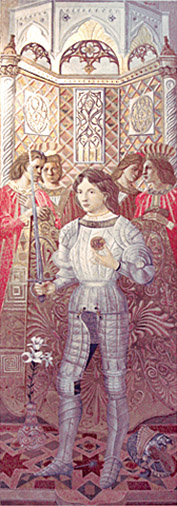 фреска средневековый рыцарь